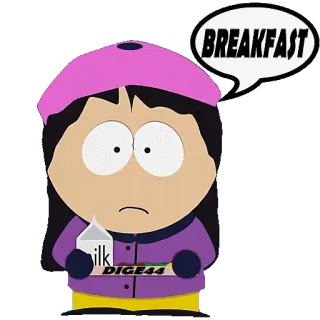 🍶 cb24b0a9 BREAKFAST colazione, latte, cartoni animati, Wendy telegram sticker