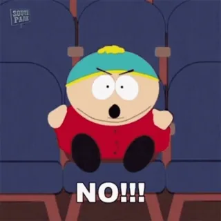 😠 46d34b64 Eric Cartman South Park NO!!! 埃里克·卡特曼, 南方公园, 卡通, 动画, 否 telegram sticker