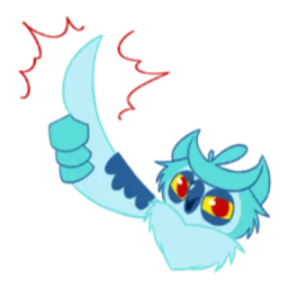 👍 e84705bc 猫头鹰, 卡通, 点赞, 赞同, 鸟, 贴纸 telegram sticker