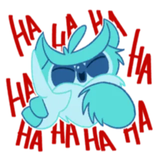 🤣 fdd36be4 HAHA HA HA 猫头鹰, 卡通, 笑, 哈哈, 搞笑, 疯狂 telegram sticker
