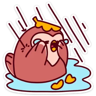 😨 1bb1a034 crying, sad, banana, cute, cartoon, tears, monkey, expression telegram sticker