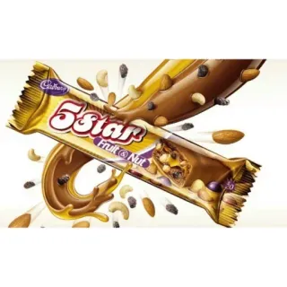 🍫 3fcb20c9 5 Star Fruit & Nut шоколадный батончик, конфеты, орехи, фрукты, еда, сладкое telegram sticker