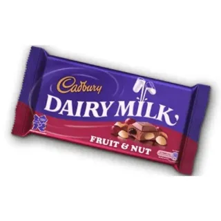 🍫 7c4daea2 DAIRY MILK FRUIT & NUT шоколад, конфеты, молочный шоколад, фрукты, орехи, сладкое telegram sticker