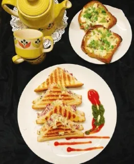 🍲 95240394 еда, тост, сэндвич, сыр, завтрак, обед, чай, чайник telegram sticker