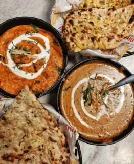 🧁 eb5c33d7 еда, индийская кухня, баттер чикен, наан telegram sticker