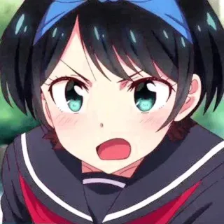 💙 844e6bf8 Anime, Manga, Ragazza, Cartone animato, Personaggio, Ritratto whatsapp sticker