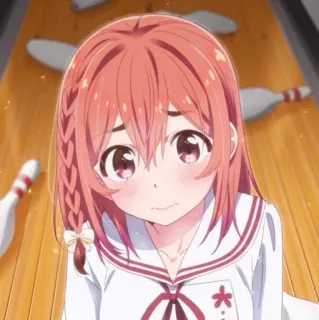 🤎 9feb45d9 Anime, Ragazza, Bowling, Carino, Preoccupata whatsapp sticker