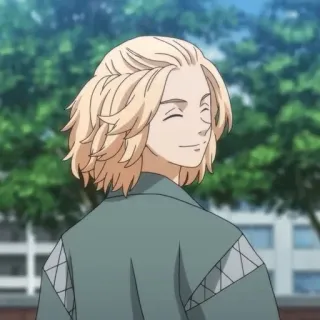 🌟 1db91373 Mikey Anime, Personaggio, Biondo, Felice, Ritratto telegram sticker