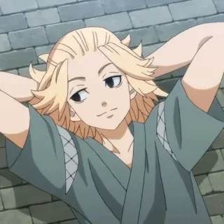 🌟 8dc3ec1a Manjiro Sano Tokyo Revengers Anime, Bionda, Personaggio, Riposo telegram sticker