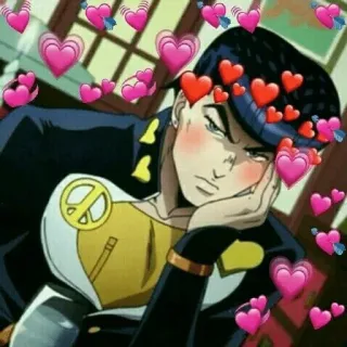 ❤️ d5eee518 Josuke Higashikata JoJo's Bizarre Adventure Anime, Cuori, Carino, Manga, Josuke whatsapp sticker