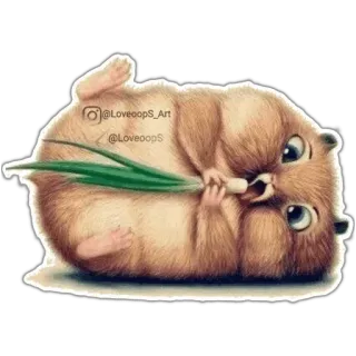 😍 09afb42b @LoveoopS_art
@LoveoopS hamster, süß, tier, nagetier, haustier, kawaii telegram sticker