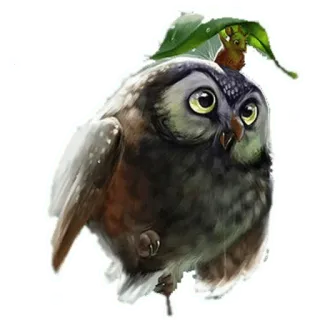 😊 5b0b34a7 Eule, Eichhörnchen, Tier, Natur, Cartoon, Vogel, Nagetier telegram sticker