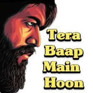 😎 0e7844c3 Tera Baap Main Hoon Hindi, Indiano, Homem, Barba telegram sticker