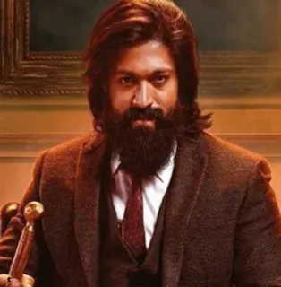 😎 433fbdf4 Yash ator, barba, cinema indiano, retrato, terno, gravata telegram sticker