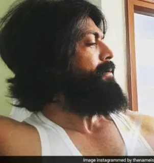 😎 52fd938f image instagrammed by thenameisYash homem, retrato, barba, ator indiano, Yash, thenameisYash, ator, masculino, perfil lateral telegram sticker