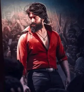 😎 83524a0b Rocky K.G.F Yash, KGF, Rocky, Ação, Filme, Cinema indiano, Bollywood telegram sticker