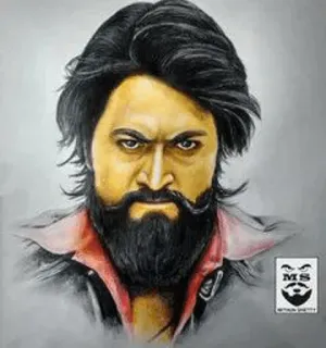 😎 cf2e55ef Rocky K.G.F Rocky, K.G.F, Ator, Cinema indiano, Retrato, Yash, Personagem de filme telegram sticker