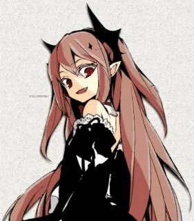 😉 8779973b Anime, Demone, Ragazza, Cartone animato, Vampiro whatsapp sticker