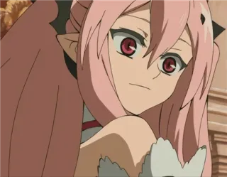 😳 ad4da4d6 Mikaela Hyakuya Owari no Seraph anime, vampiro, Mika, bionda, capelli lunghi whatsapp sticker