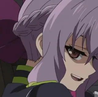 🔙 ffc038fc Anime, Ragazza, capelli viola, Personaggio whatsapp sticker