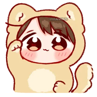 💞 20882c6a @HAWKS anime, kawaii, cartoon, cute, chibi telegram sticker