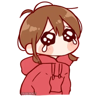 💞 2dc0a823 cartoon, crying, anime, kawaii, sad, girl telegram sticker