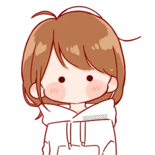 💞 3abbd0ba @HAWKS anime, girl, cartoon, cute, kawaii, digital art telegram sticker