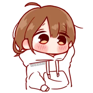 💞 3af184ae @HAWKS anime, cartoon, cute, girl, chibi telegram sticker
