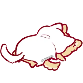 💞 527b7854 @HAWKS animal, dog, cute, cartoon telegram sticker