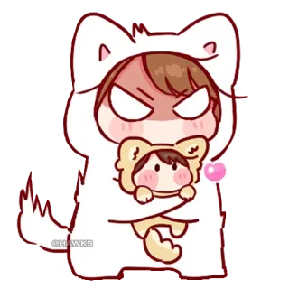 💞 6569c18f cartoon, cute, kawaii, anime, character, sticker telegram sticker