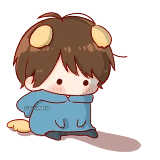 💞 7b8ee7e0 @HAWKS anime, cartoon, chibi, cute, character, sticker telegram sticker