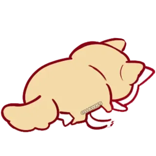 💞 897a016b @HAWKS animal, pet, dog, cute, sleeping telegram sticker