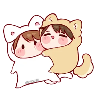 💞 8cfe18ba @HAWKS chibi, cute, kawaii, cartoon, animals telegram sticker