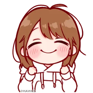 💞 92bb5f34 @HAWKS anime, cartoon, kawaii, cute, girl, cheerful telegram sticker