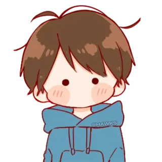 💞 a37f1591 @HAWKS cute, cartoon, boy, chibi, kawaii telegram sticker