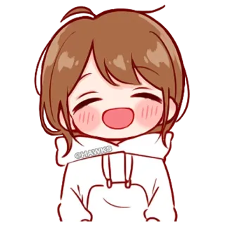 💞 a46d1400 @HAWKS cartoon, girl, anime, chibi telegram sticker