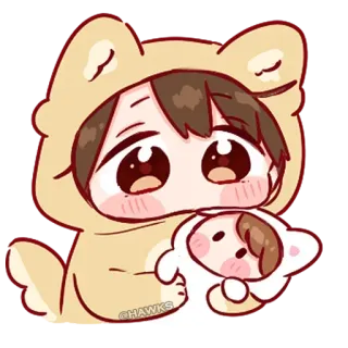 💞 d325883b @HAWKS anime, cute, kawaii, chibi, character, sticker, cartoon telegram sticker