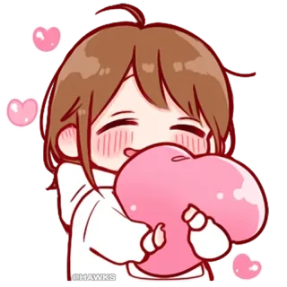 💞 e0d4f776 cute, heart, kawaii, love, cartoon telegram sticker