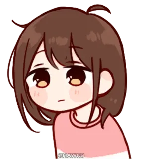 💞 edff4754 @HAWKS anime, cartoon, cute, girl, chibi telegram sticker