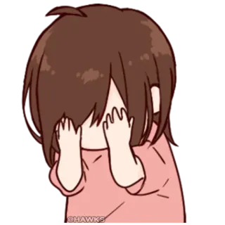 💞 f5e41cd5 @HAWKS anime, girl, embarrassed, kawaii, cute telegram sticker