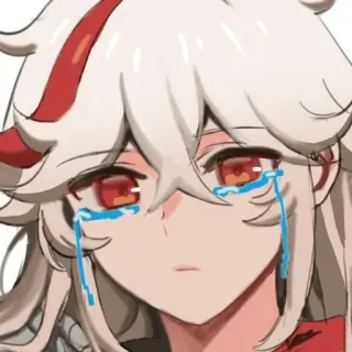 🍁 5f4d1b86 Kaedehara Kazuha Genshin Impact Anime, Air mata, Menangis, Sedih, Genshin Impact, Kazuha whatsapp sticker