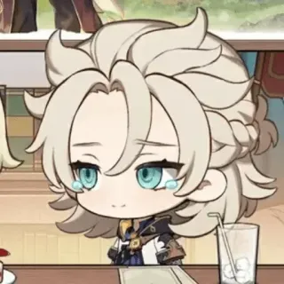 😥 bb7a74f7 Albedo Genshin Impact Anime, Game, Albedo, Genshin Impact, Cryo whatsapp sticker