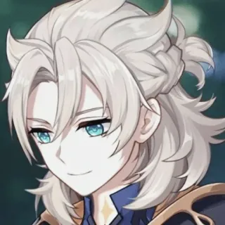 😌 de3201d9 Albedo Genshin Impact anime, video game, karakter, albedo, genshin impact whatsapp sticker