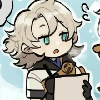 😐 f6cb5fc0 Albedo Genshin Impact Albedo, Genshin Impact, Video game, Anime, Kartun, Stiker whatsapp sticker