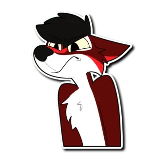 😠 1b4bf45f Furry, Antropomórfico, Zorro, Dibujos animados, Personaje, Pegatina telegram sticker