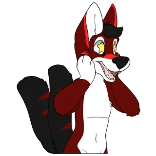 🤩 3a6ab25c Furry, Zorro, Antropomórfico, Dibujo animado, Animal, Ilustración telegram sticker