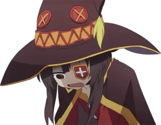 😞 2247c671 Megumin Konosuba 애니메이션, 메구밍, 코노스바, 폭렬, 마법사, 마도사 telegram sticker