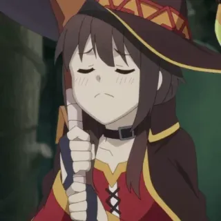 🍓 43b48a65 Megumin Konosuba 애니메이션, 소녀, 마법사, 귀여운, 메구밍 telegram sticker