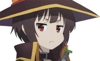 😒 49215f94 Megumin Konosuba 애니메이션, 메구밍, 코노스바, 먹방, 귀여운 telegram sticker