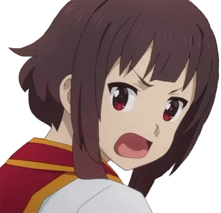😠 55df50f2 Megumin Konosuba 애니메이션, 메구밍, 코노스바, 마법사, 캐릭터, 귀여운, 폭발 telegram sticker